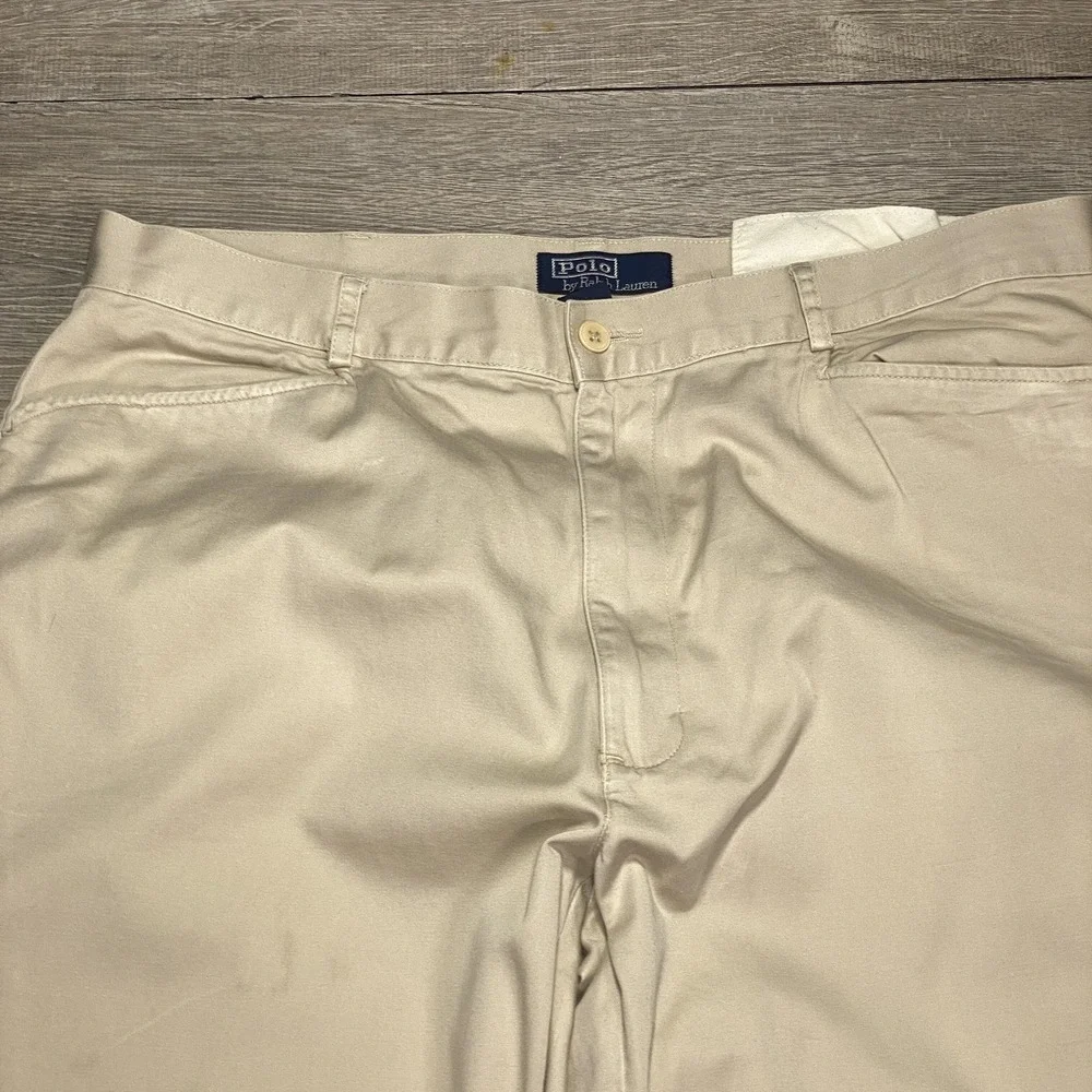 Polo Ralph Lauren Pants Mens‎ 38x32 Khaki Chino Classic Fit Beige 100% Cotton